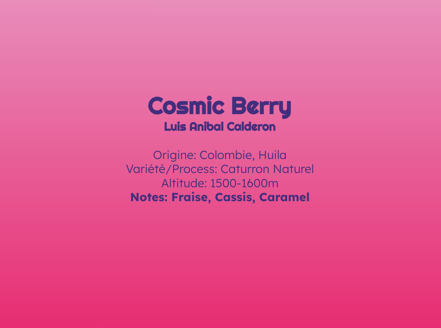 Cosmic Berry - Filtre