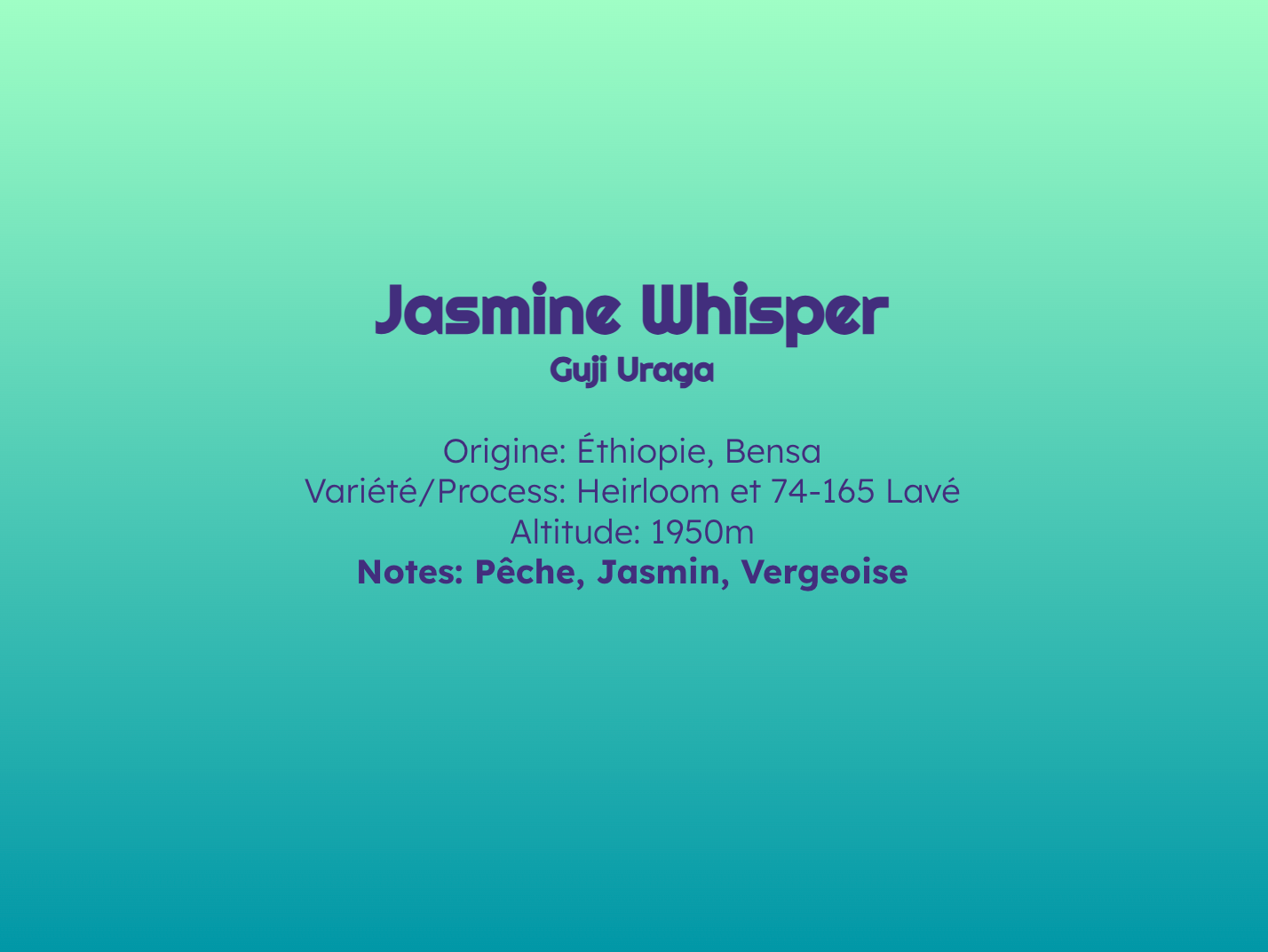 Jasmine Whisper - Espresso