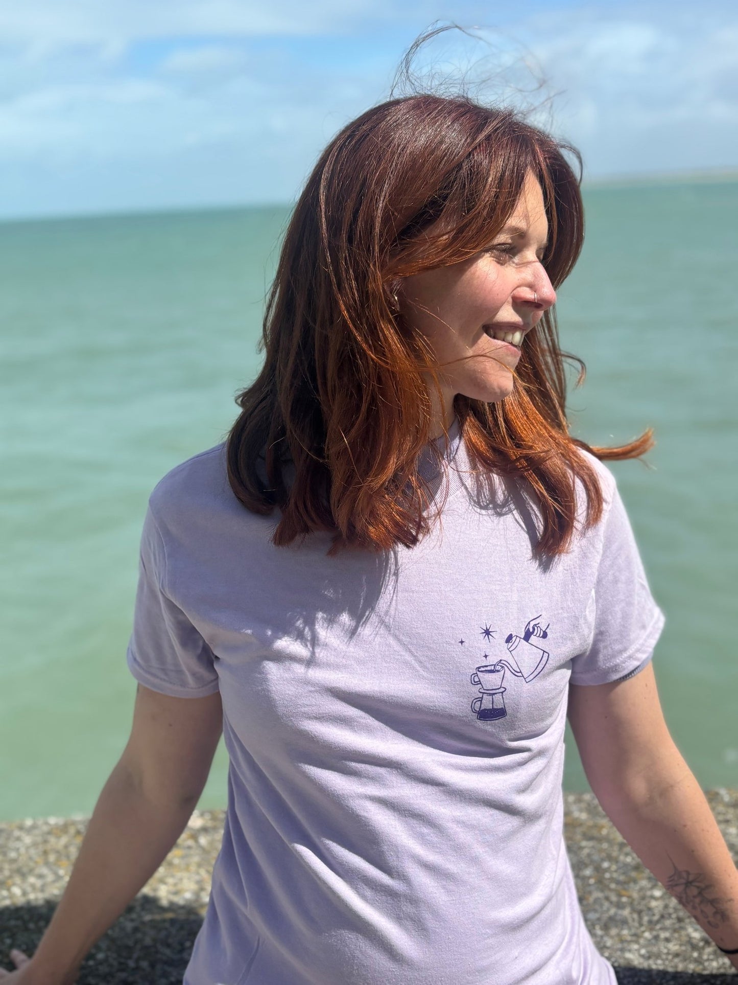 T-shirt Céleste - "What's your coffee ritual?" - Céleste