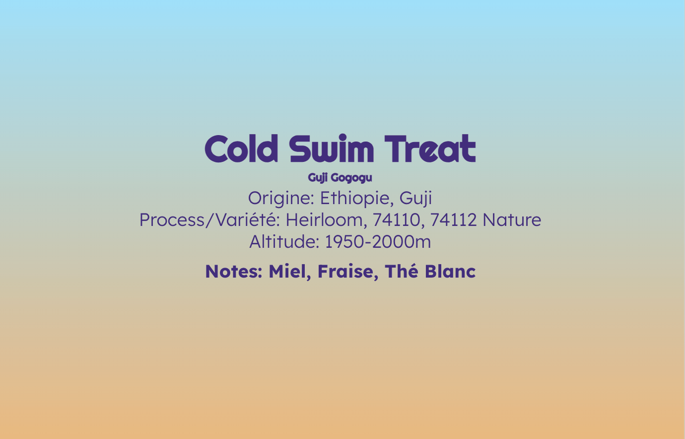 Cold Swim Treat - Espresso - Céleste