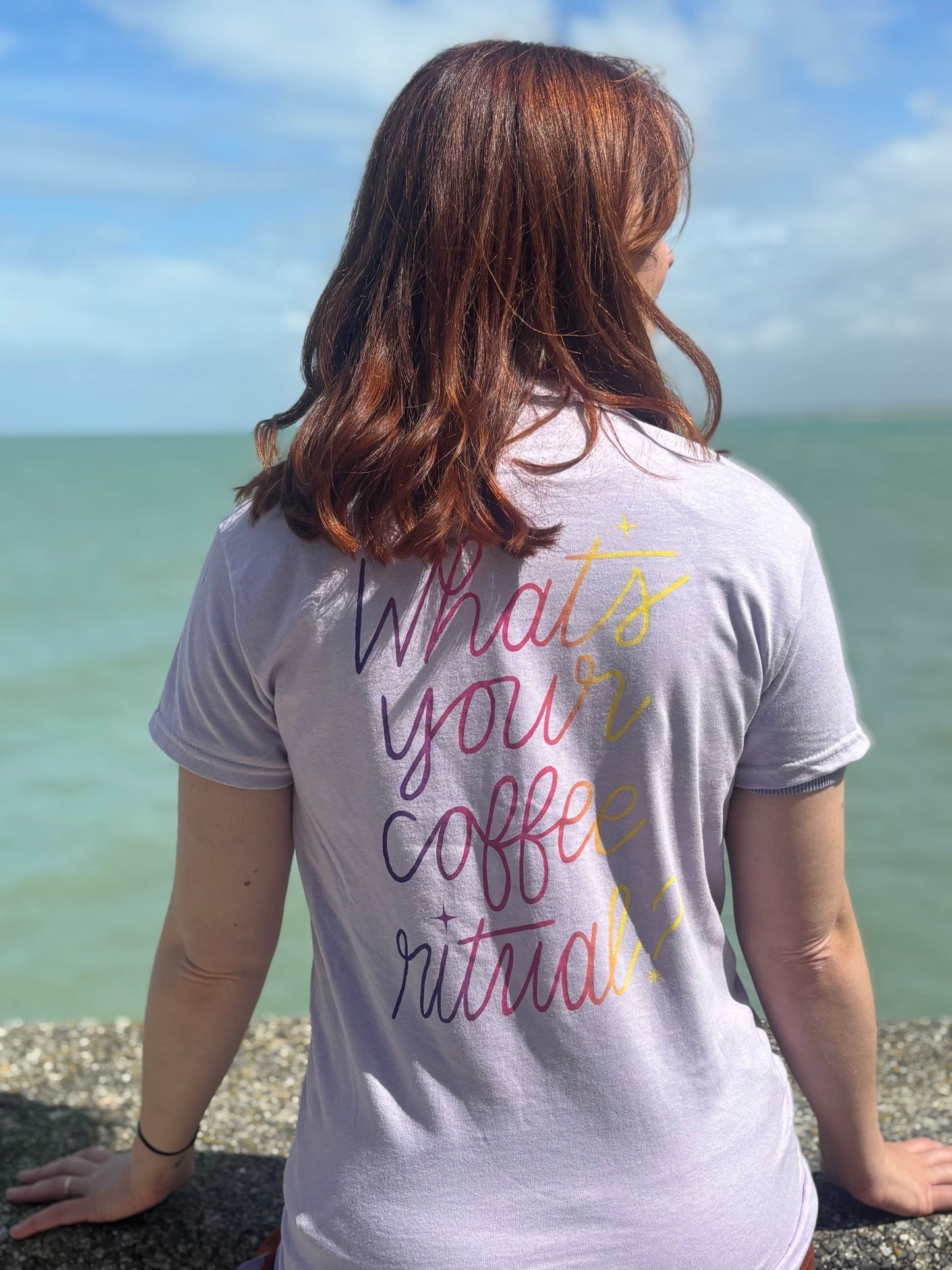 T-shirt Céleste - "What's your coffee ritual?" - Céleste